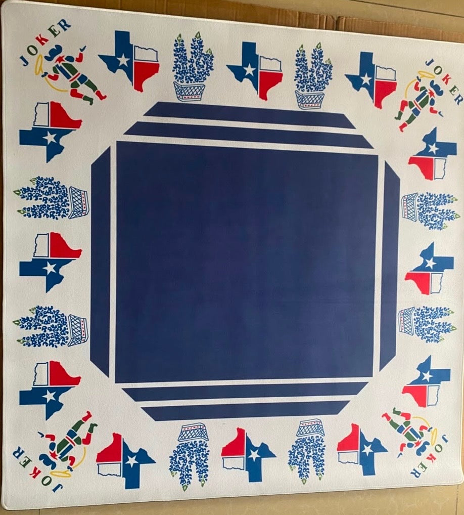 Texas Mat with Lone Star Blue Bonnets and Cowboy Joker