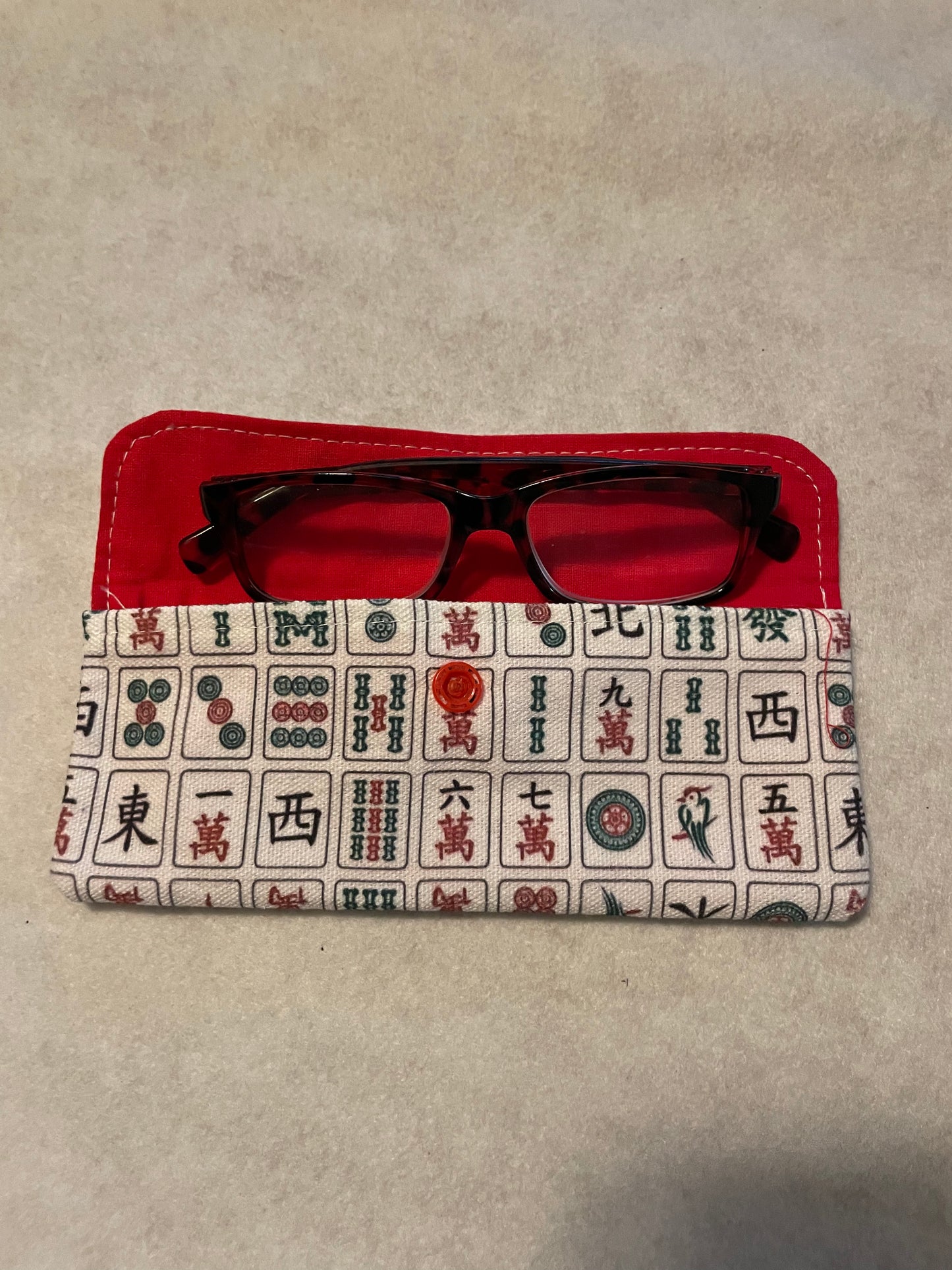 Mah Jongg Eyeglass Case