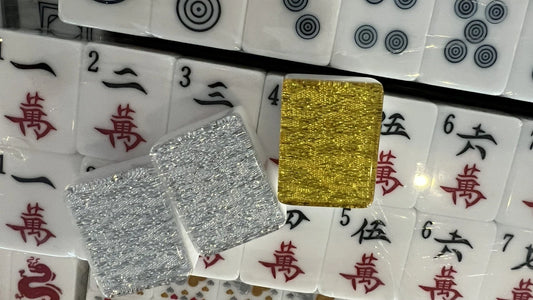 MAH JONGG SET SILVER SPARKLE 160 LARGER TILES MAHJONG MAJONG EASY TO READ NEW