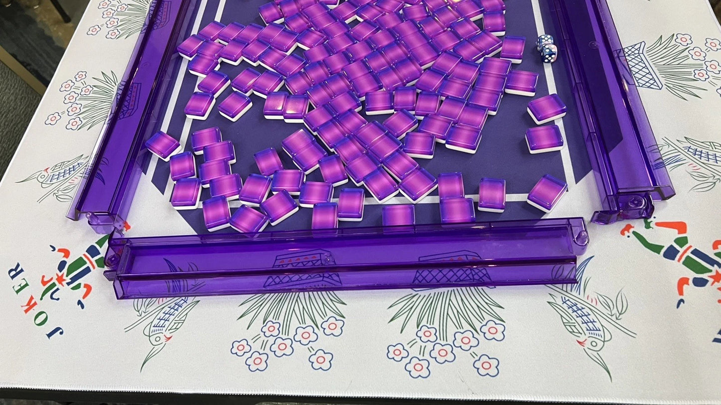 MAH JONGG SET PURPLE PINK OMBRE 160 LARGER TILES MAHJONG MAJONG PERFECT SIZE NEW